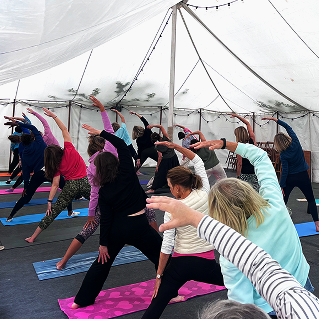 Movement session at the retreat